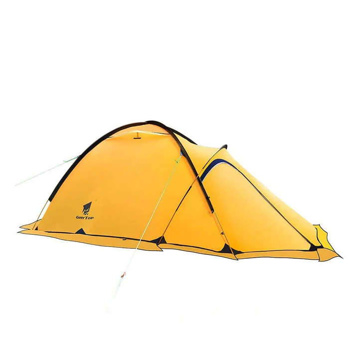 geertop tent yellow navigator 2 person 4 season mountaineering tent -